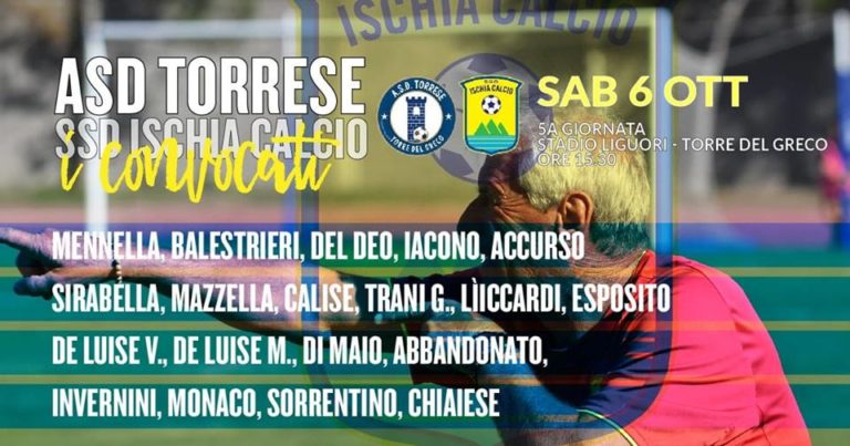 ISCHIA CALCIO, I CONVOCATI DI BILARDI PER LA TRASFERTA DI TORRE DEL GRECO