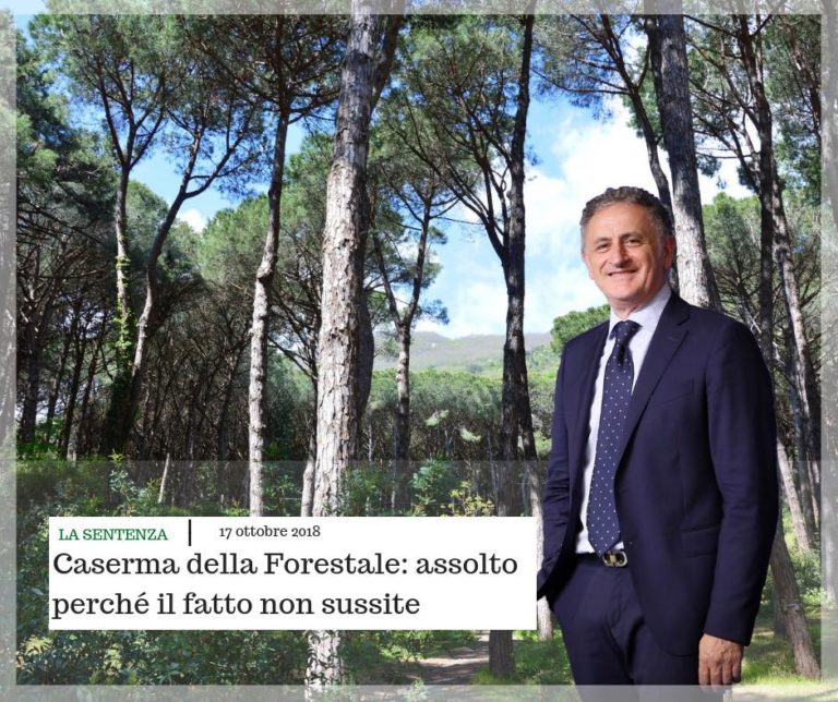 CASERMA DELLA FORESTALE,  ASSOLTO GIOSI FERRANDINO: “IL TEMPO E’ GALANTUOMO”