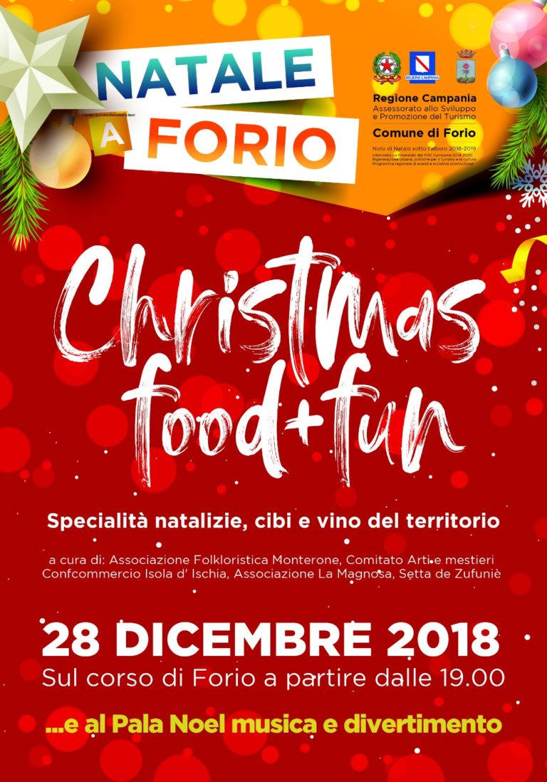 Christmas Food + fun, degustazioni in strada, magia,musica e comicità per il Natale a Forio