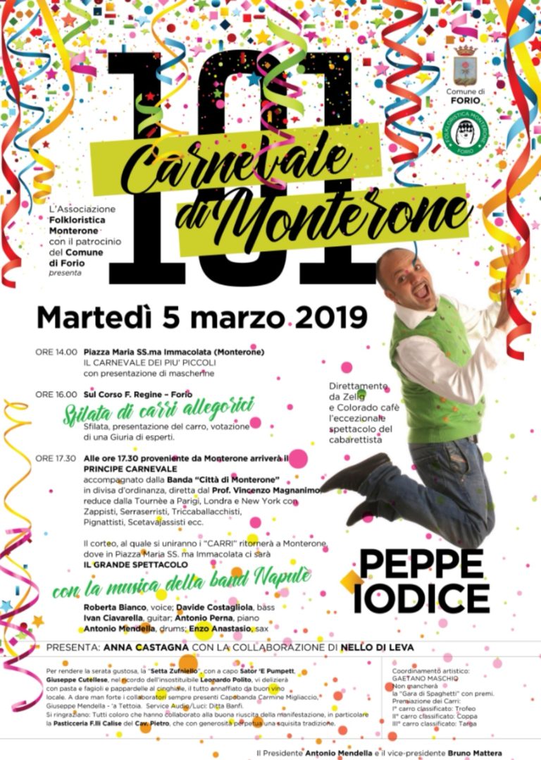 101° CARNEVALE DI MONTERONE: ECCO I CARRI PARTECIPANTI