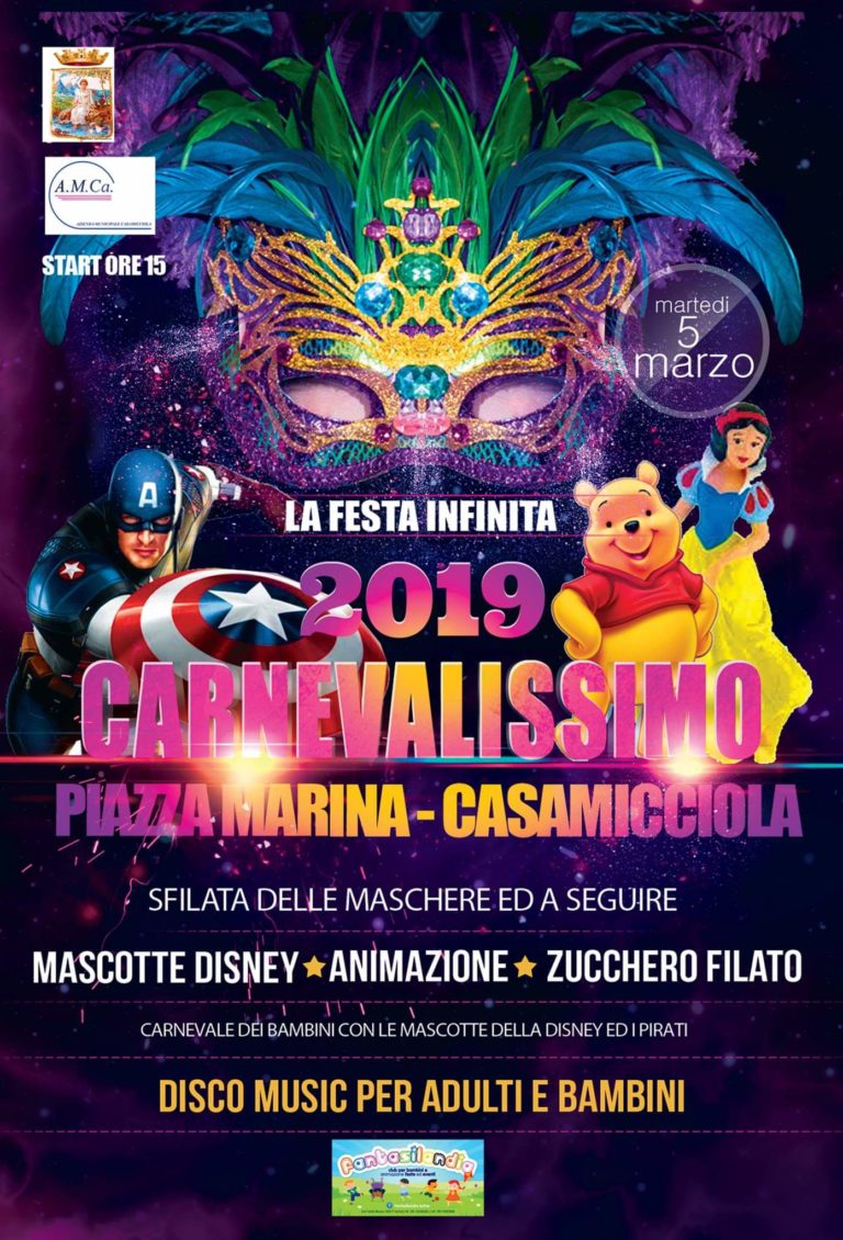 CARNEVALISSIMO 2019, A CASAMICCIOLA LA FESTA PER BAMBINI E ADULTI