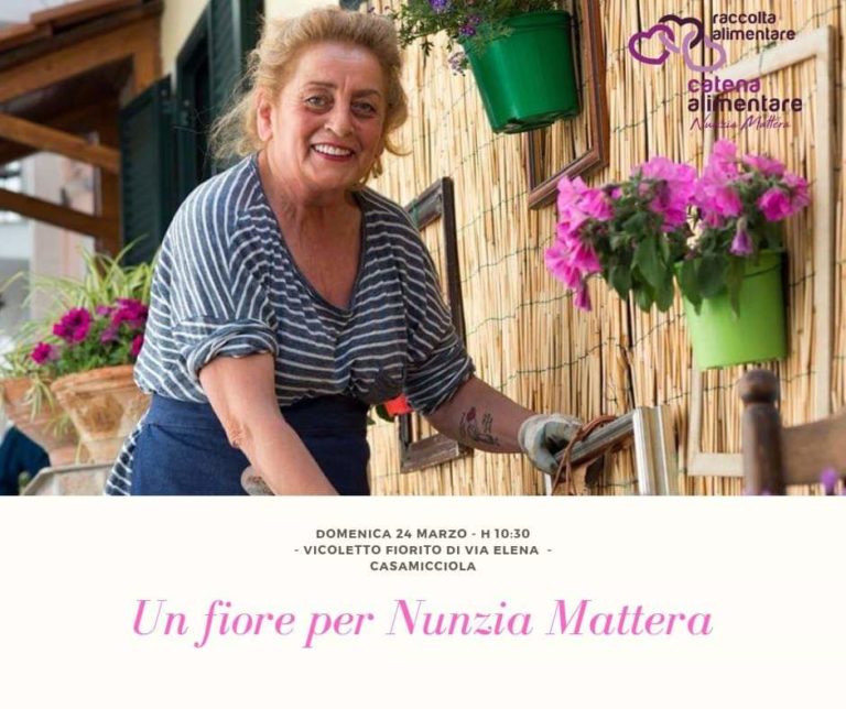 UN FIORE PER NUNZIA MATTERA, L’EVENTO DOMENICA 24 AL VICOLETTO