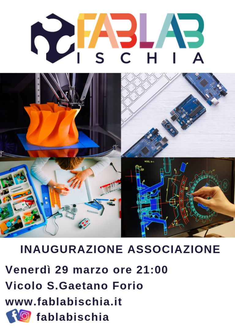 FORIO, DOMANI SI INAUGURA FABLAB ISOLA D’ISCHIA