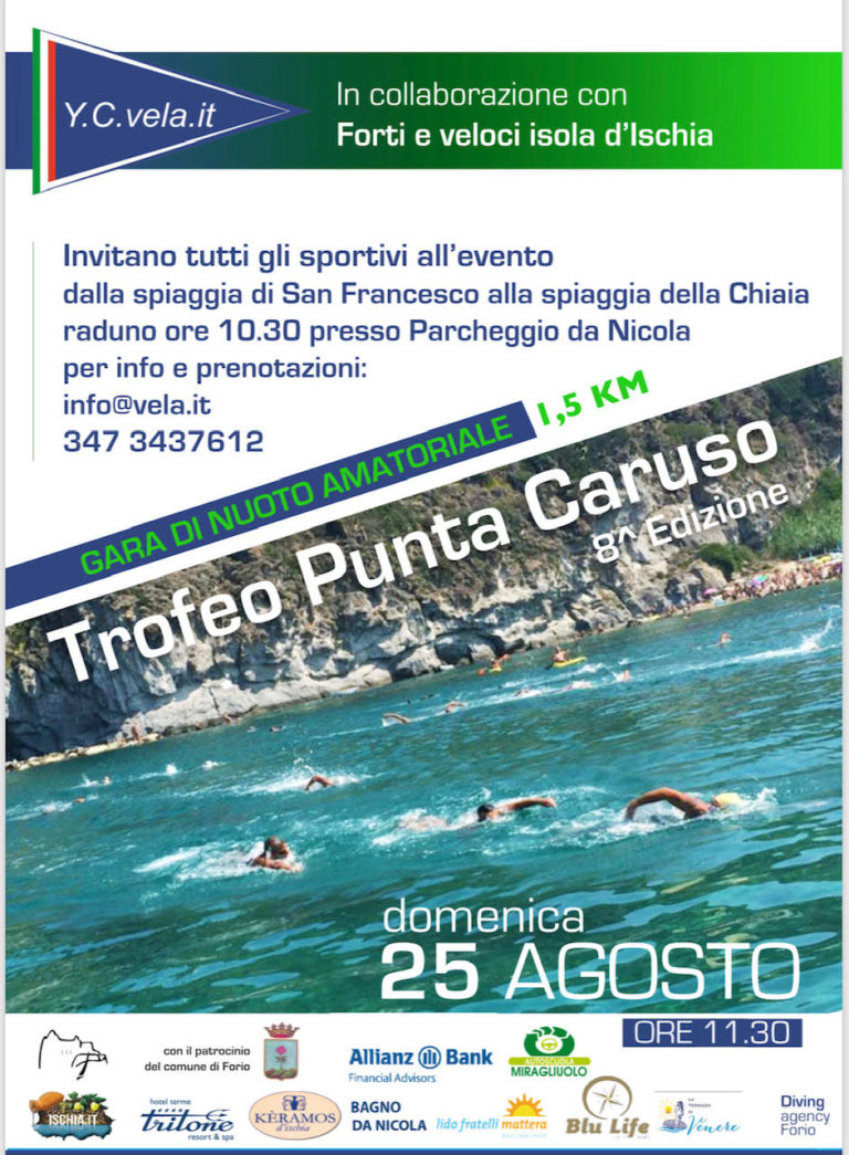 TROFEO PUNTA CARUSO, DOMENICA 25 AGOSTO LA 8a EDIZIONE