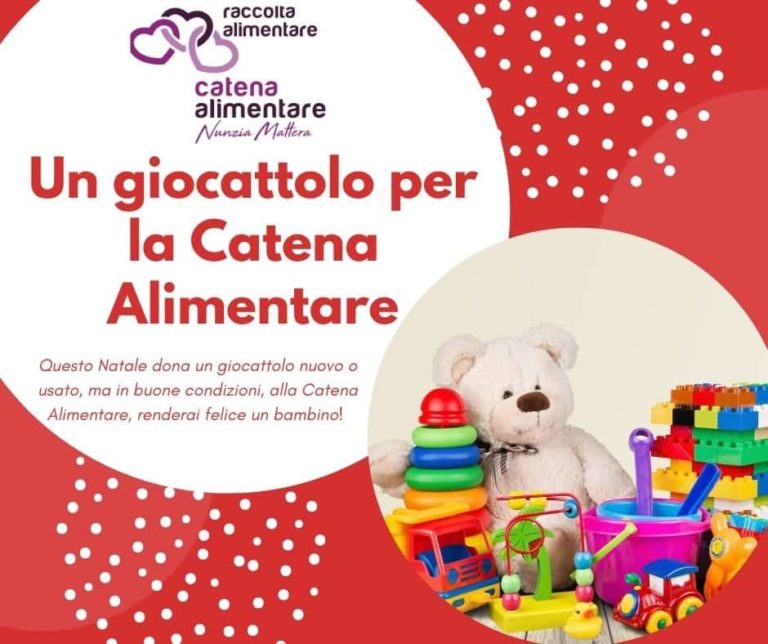 PARTITA LA RACCOLTA GIOCATTOLI DELLA CATENA ALIMENTARE NEL SEGNO DELL’INDIMENTICABILE NUNZIA MATTERA