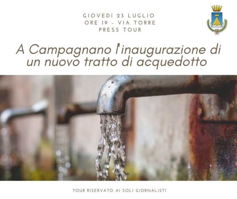 inaugurazione acquedotto campagnano ischia