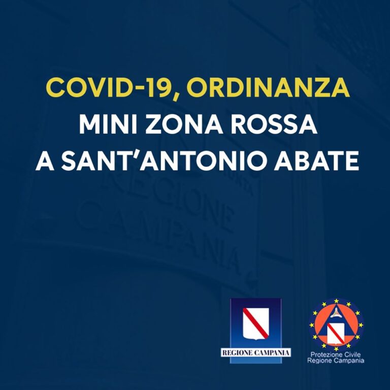 COVID-19: MINI ZONA ROSSA A SANT’ANTONIO ABATE