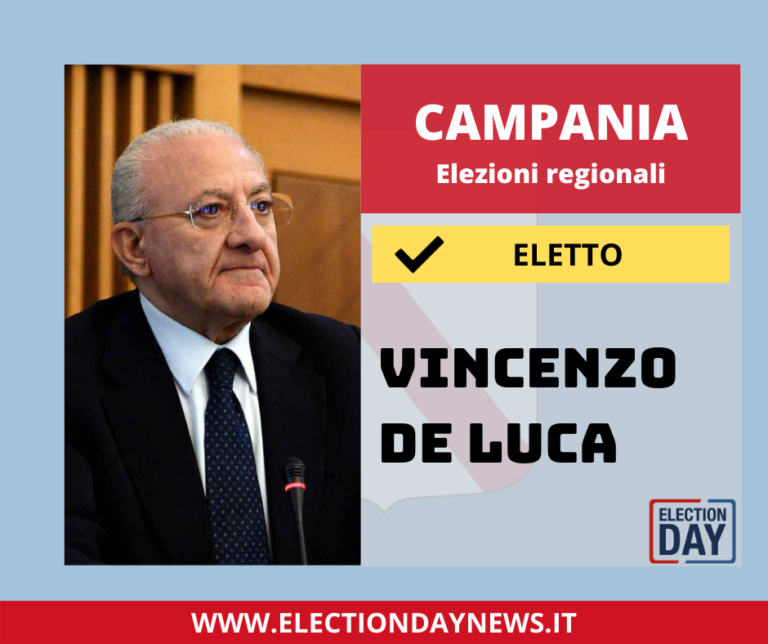 PROIEZIONI REGIONALI – DE LUCA OLTRE IL 60% (IN AGGIORNAMENTO)