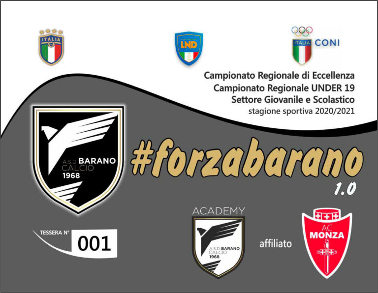 GRANDE NOVITÀ IN CASA BARANO: ARRIVA LA TESSERA ”FORZABARANO”!