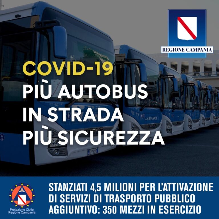 COVID-19, PIÙ AUTOBUS IN SERVIZIO