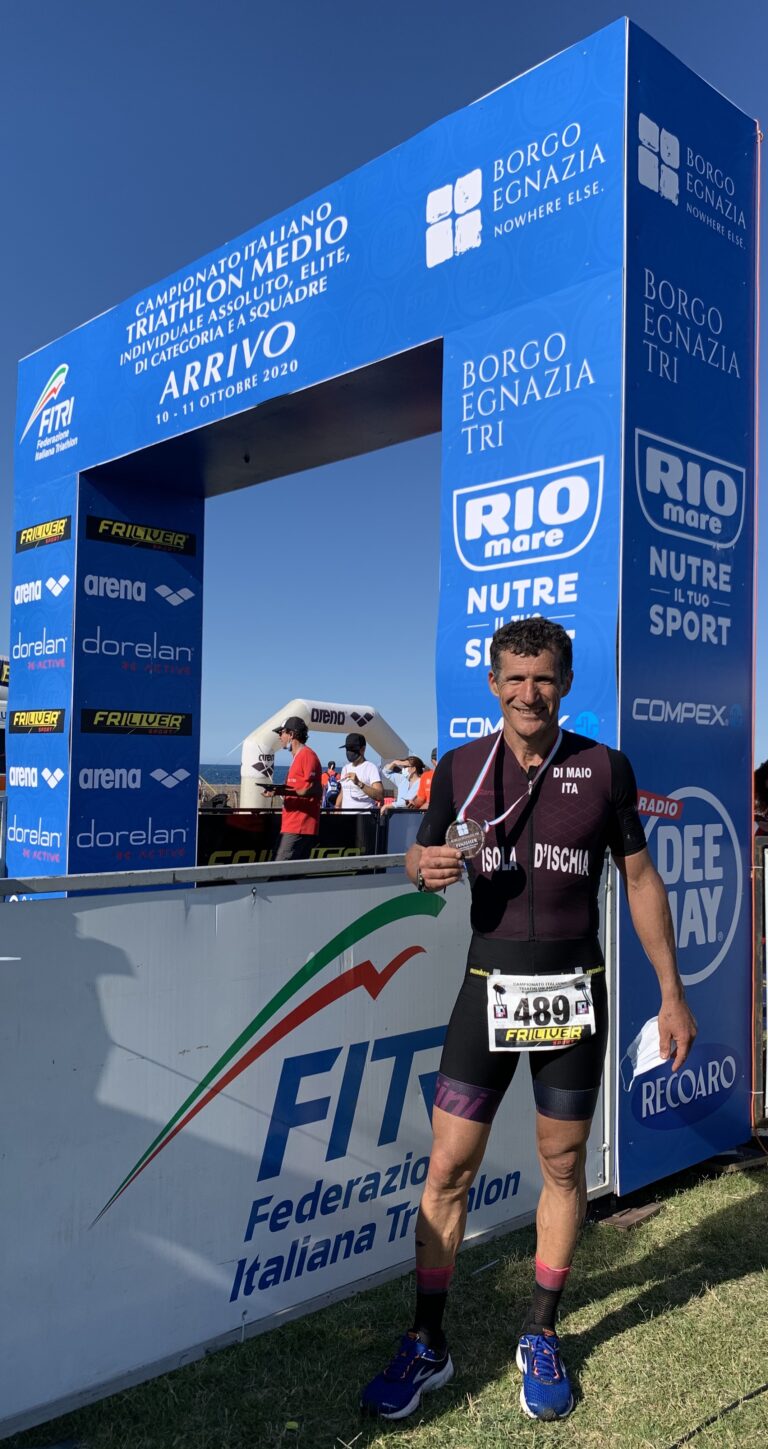 AL CAMPIONATO ITALIANO TRIATHLON MEDIO ANCHE L’ISOLANO MICHELANGELO DI MAIO