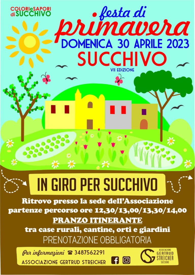 FESTA DI PRIMAVERA A SUCCHIVO: DOMENICA LA 7^ EDIZIONE