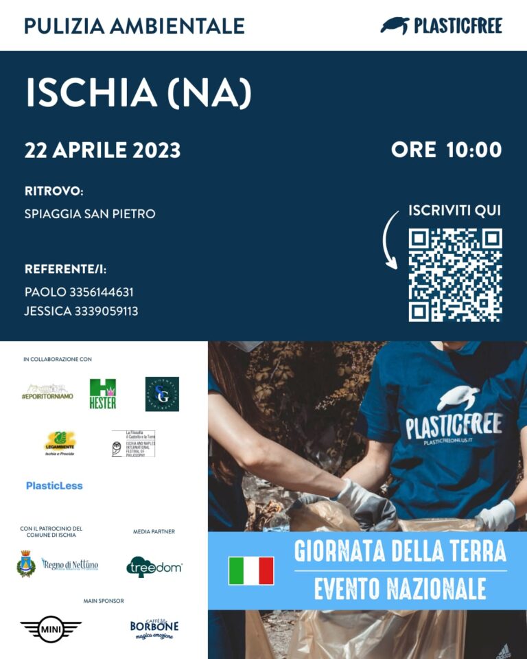 GIORNATA DELLA TERRA: ANCHE ISCHIA ADERISCE ALL’EVENTO NAZIONALE PLASTIC FREE 