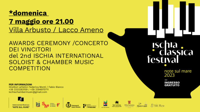 ISCHIA SOLOIST & CHAMBER MUSIC COMPETITION: CONCERTO  DEI VINCITORI A VILLA ARBUSTO