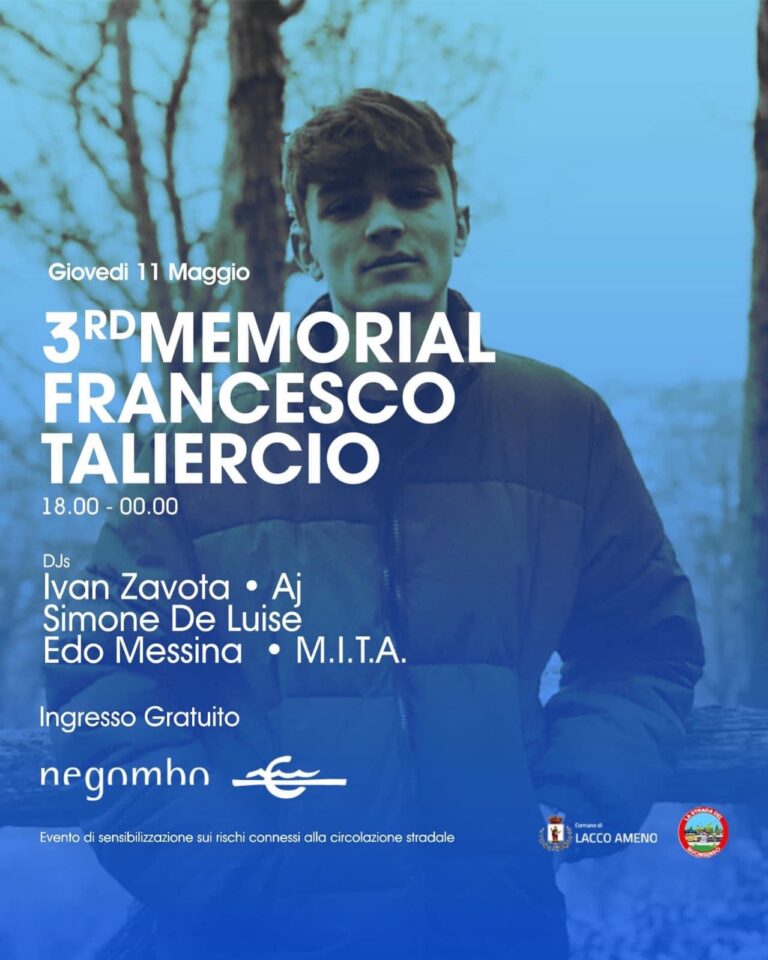 MEMORIAL FRANCESCO TALIERCIO: TUTTO PRONTO PER LA TERZA EDIZIONE AL NEGOMBO