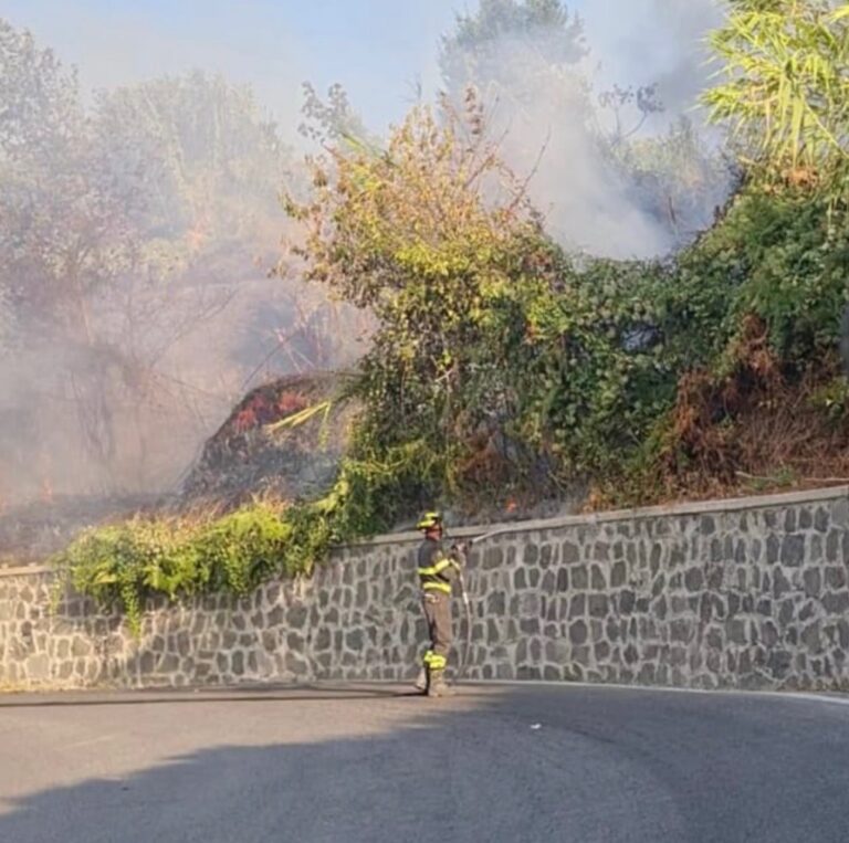 Brucia Toccaneto, sul posto i vigili del fuoco