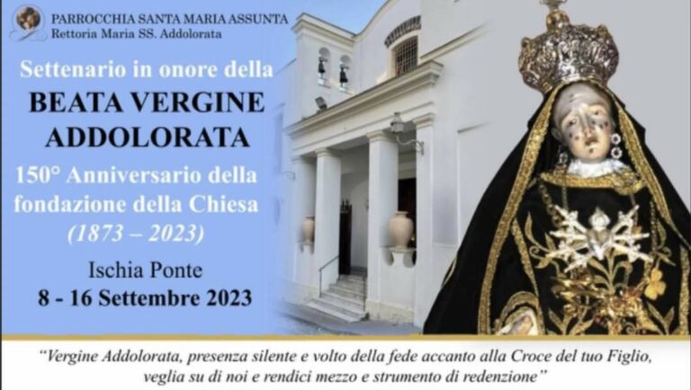 ISCHIA, IL CULTO DELL’ADDOLORATA IERI E OGGI: VENERDÌ 15 LA CONFERENZA 