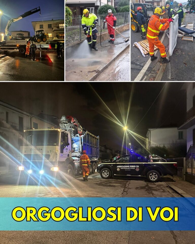 FORIO: I COMPLIMENTI DELL’AMMINISTRAZIONE ALLA FORIO CB PER I SOCCORSI A PRATO