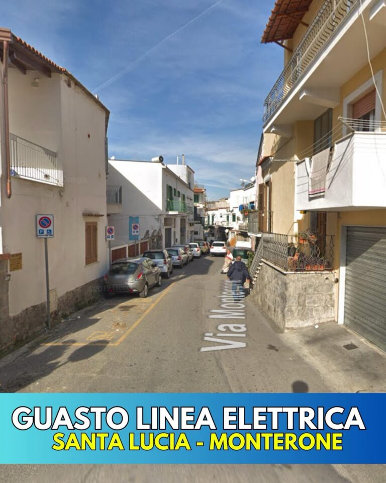 FORIO: GUASTO LINEA ELETTRICA A S. LUCIA, MONTERONE