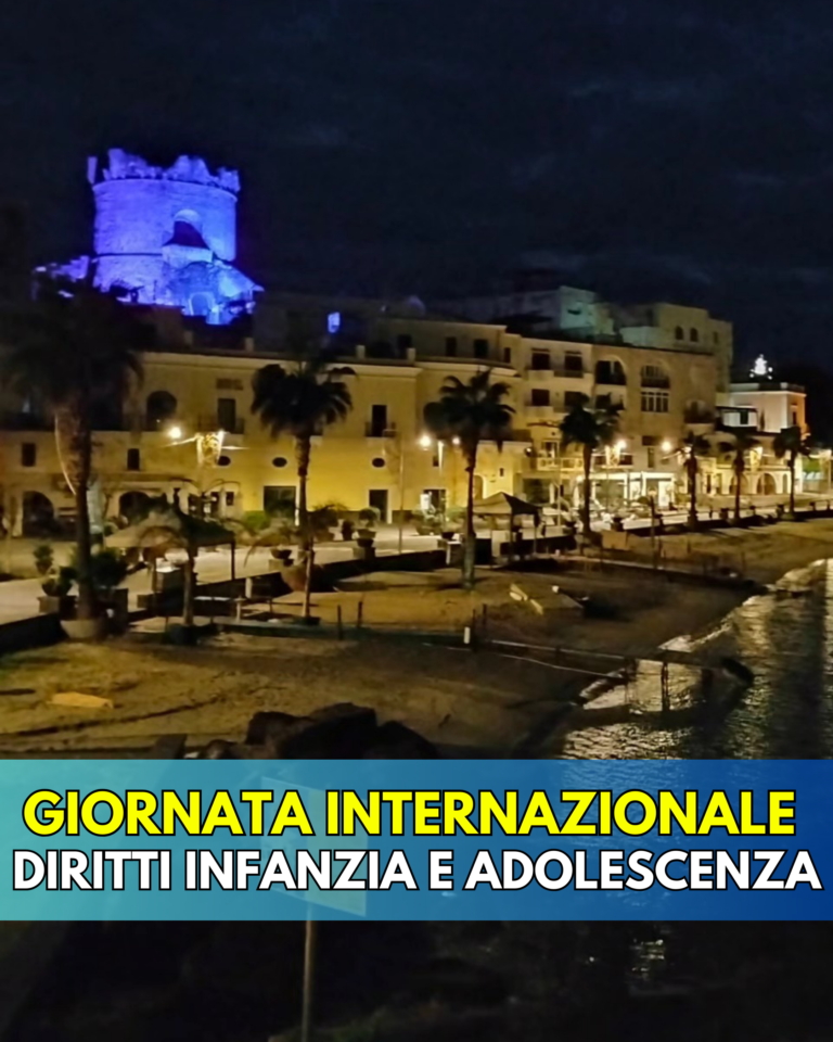 GIORNATA INTERNAZIONALE DELL’INFANZIA: IL TORRIONE SI VESTE DI BLU