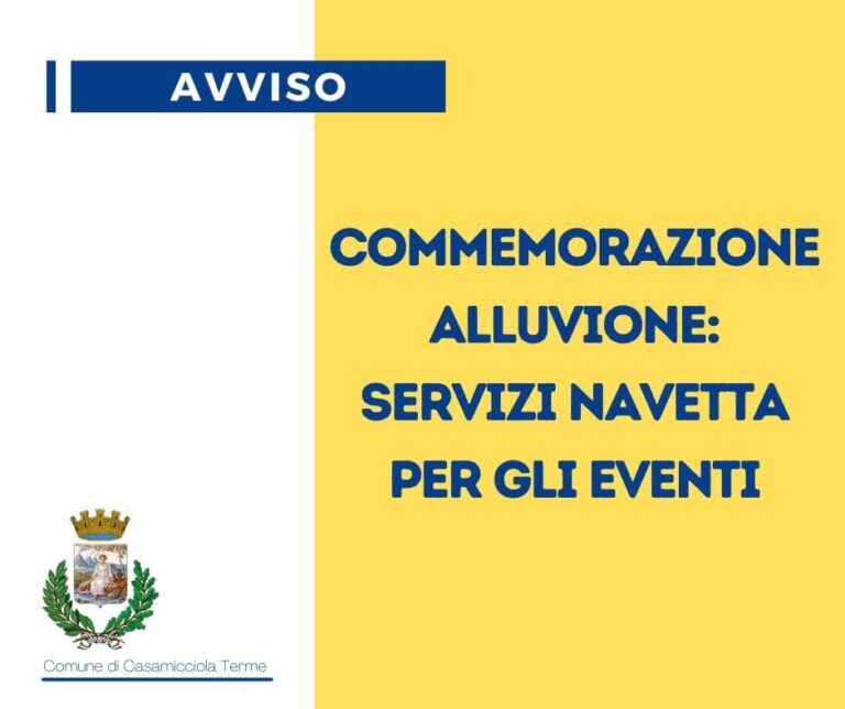 SERVIZI NAVETTA PER GLI EVENTI IN OCCASIONE DELLA COMMEMORAZIONE ANNIVERSARIO FRANA 2022