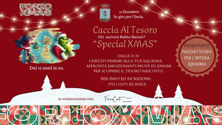 SCOPRI IL MAGICO TESORO NATALIZIO CON LA CACCIA AL TESORO SPECIAL XMAS A FORIO  