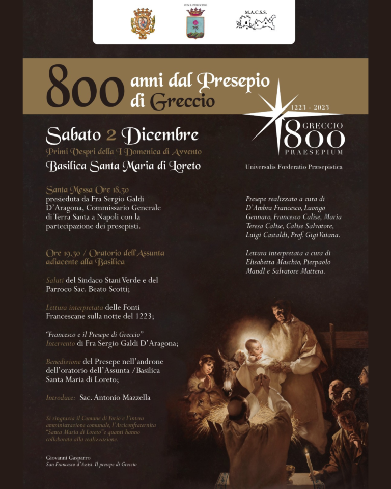 FORIO: GLI 800 ANNI DEL PRESEPIO DI GRECCIO