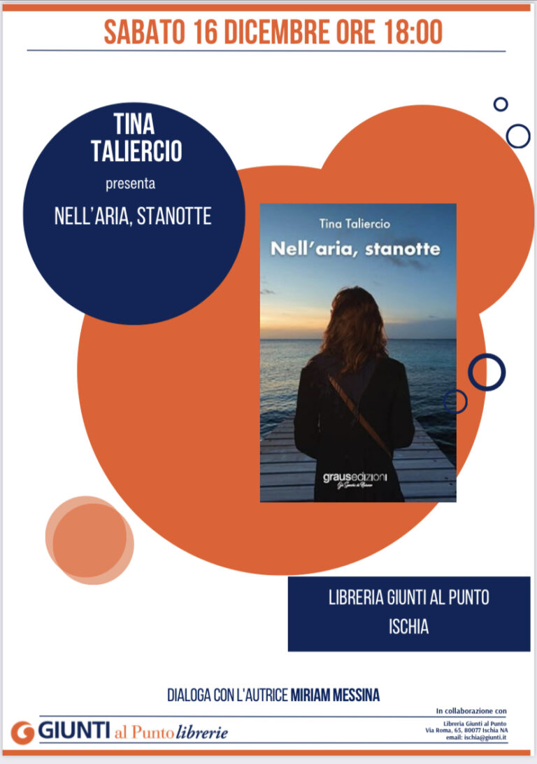 NELL’ARIA STANOTTE: LA PRESENTAZIONE DEL LIBRO DI TINA TALIERCIO 