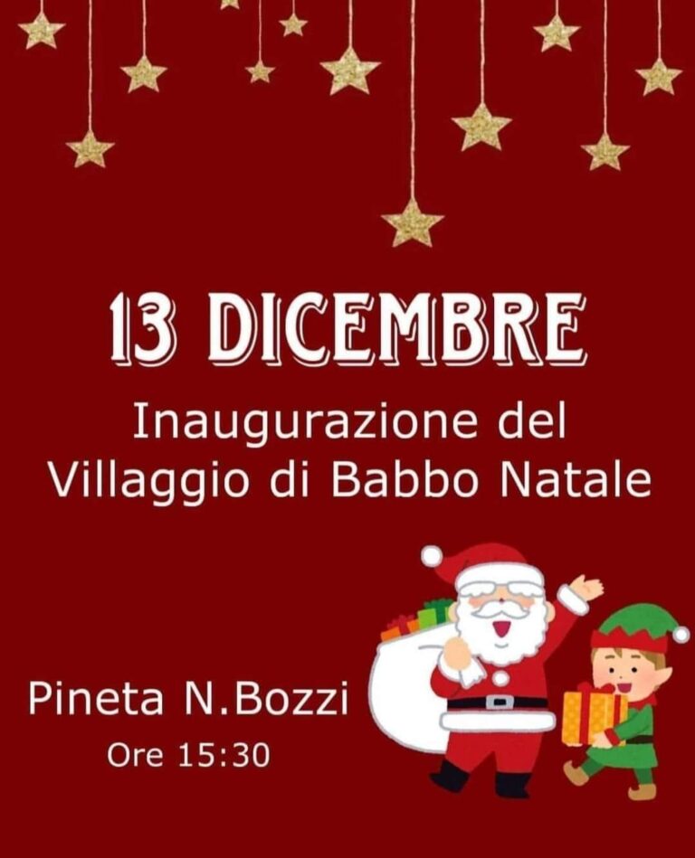 NATALE A ISCHIA: OGGI L’INAUGURAZIONE DEL VILLAGGIO DI BABBO NATALE