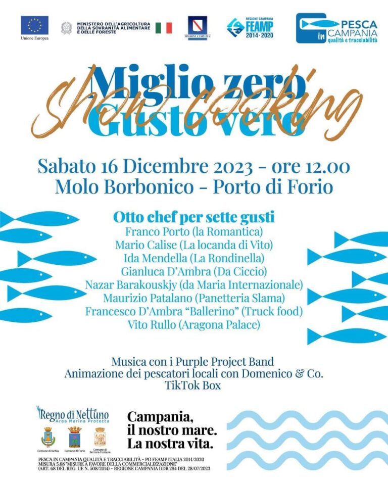 MIGLIO ZERO GUSTO VERO, SABATO LO SHOW COOKING A FORIO