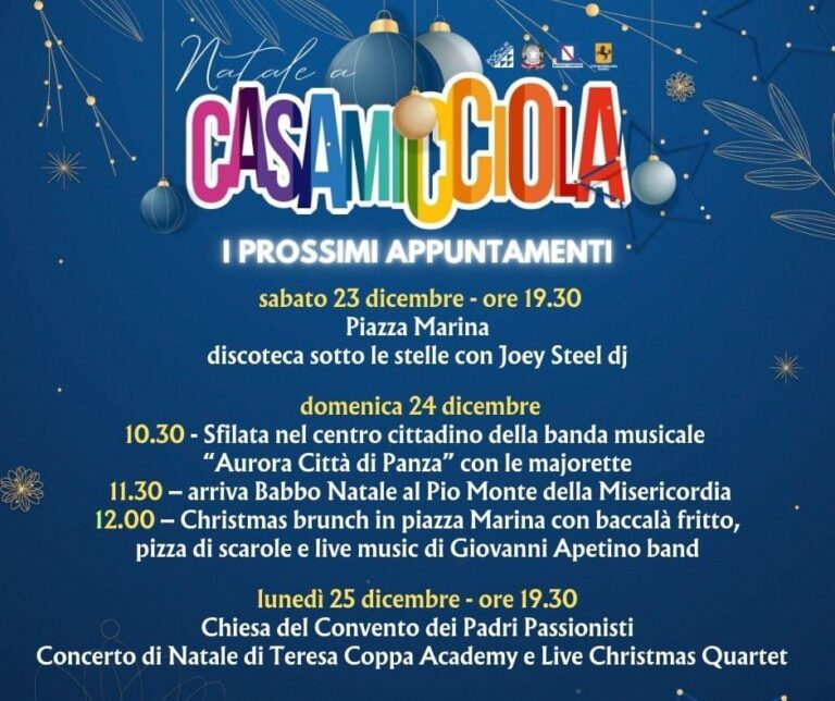 NATALE A CASAMICCIOLA: ECCO GLI APPUNTAMENTI DELLA SETTIMANA