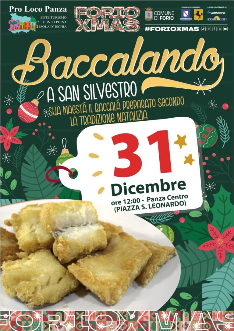 BACCALANDO A S. SILVESTRO: APPUNTAMENTO IL 31 DICEMBRE A PANZA 