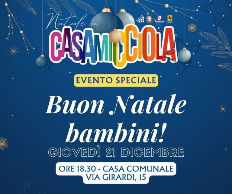 DOMANI AL MUNICIPIO GLI AUGURI AI BAMBINI DI CASAMICCIOLA DA AMMINISTRAZIONE E COMMISSARIATO