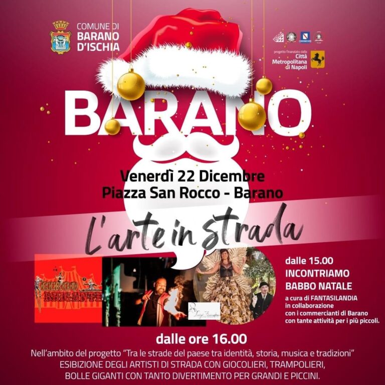 NATALE A BARANO: VENERDÌ L’ARTE SCENDE IN STRADA