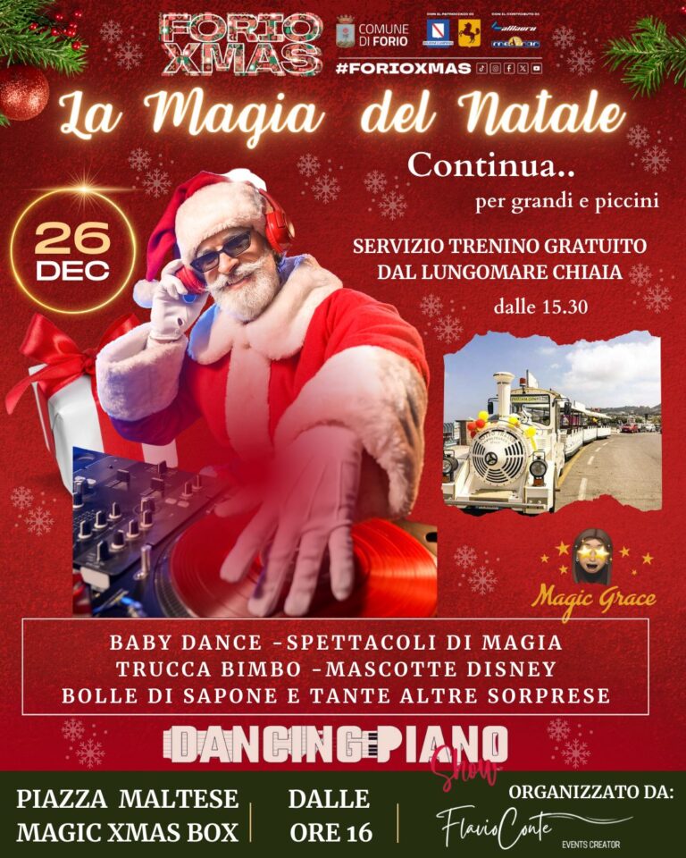 FORIO: DOMANI GRANDE FESTA PER SALUTARE IL NATALE